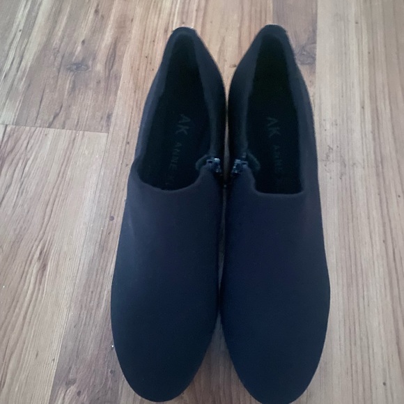 Anne Klein Shoes - Anne Klein iFlex Padded Womens Black Shoes Sz 7.5M Block Heel -Side Zipper-